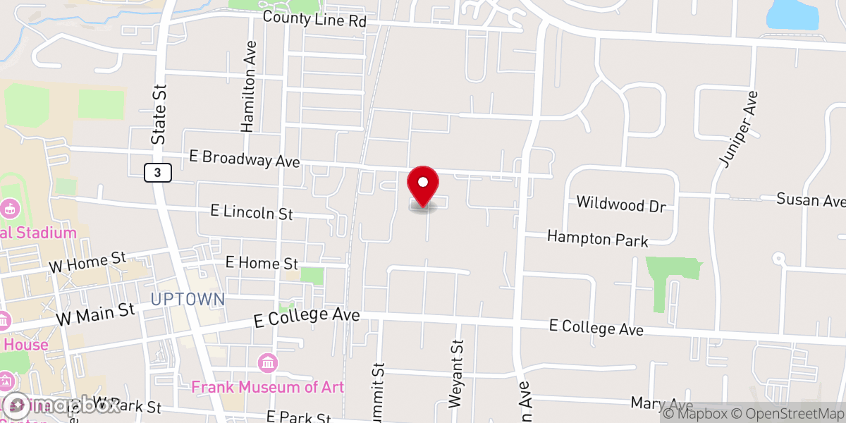 Map showing location of Journey Church