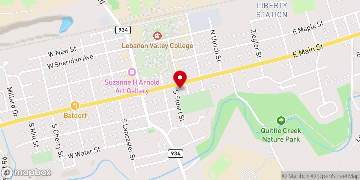 Map showing location of St Mark Lutheran Church