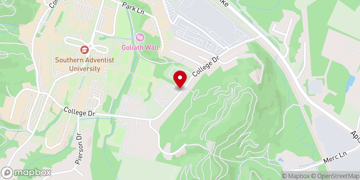 Map showing location of Family Church- Ooltewah