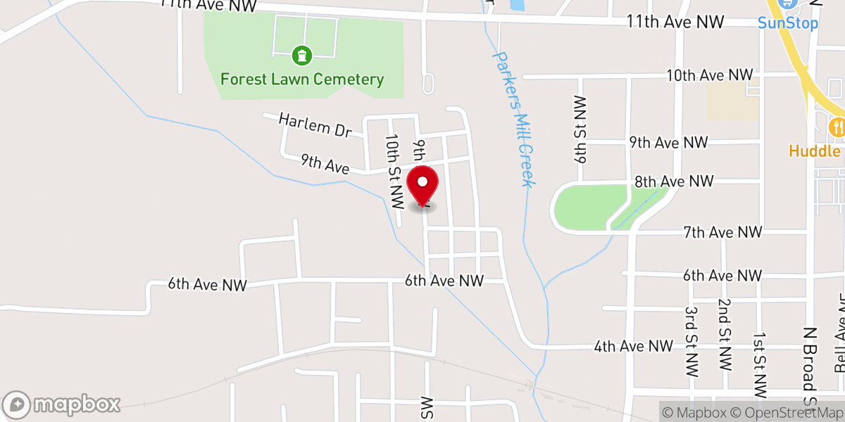 Map showing location of Macedonia Missionary Baptist Church