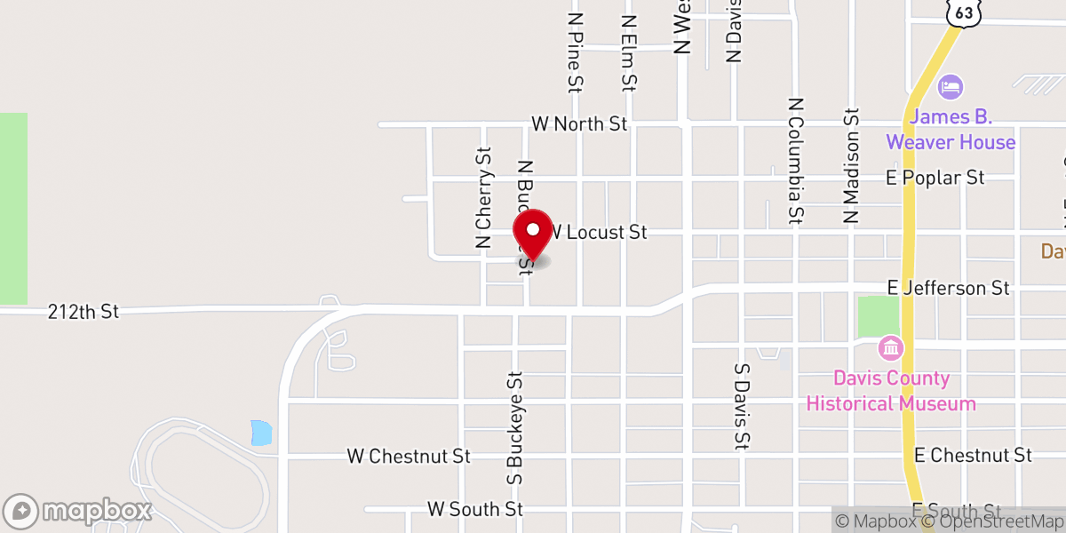 Map showing location of Tabernacle Baptist Church