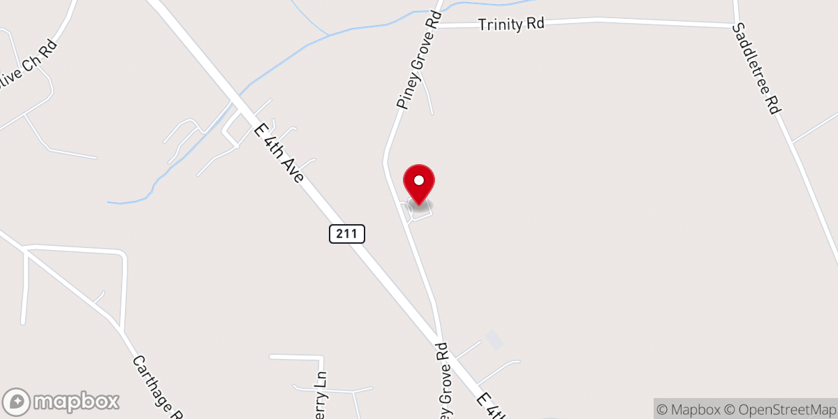 Map showing location of Ohovah Church