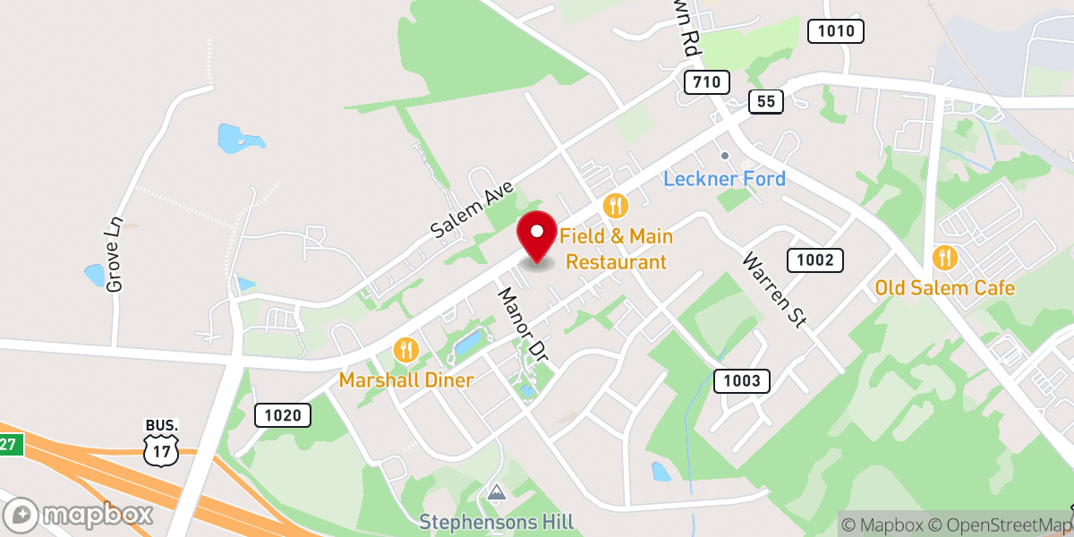 Map showing location of Marshall United Methodist
