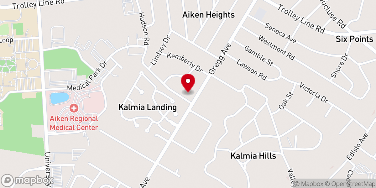Map showing location of Hayden Baptist Church