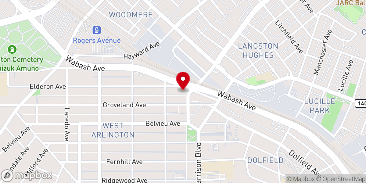 Map showing location of Mount Carmel Church of God in Christ