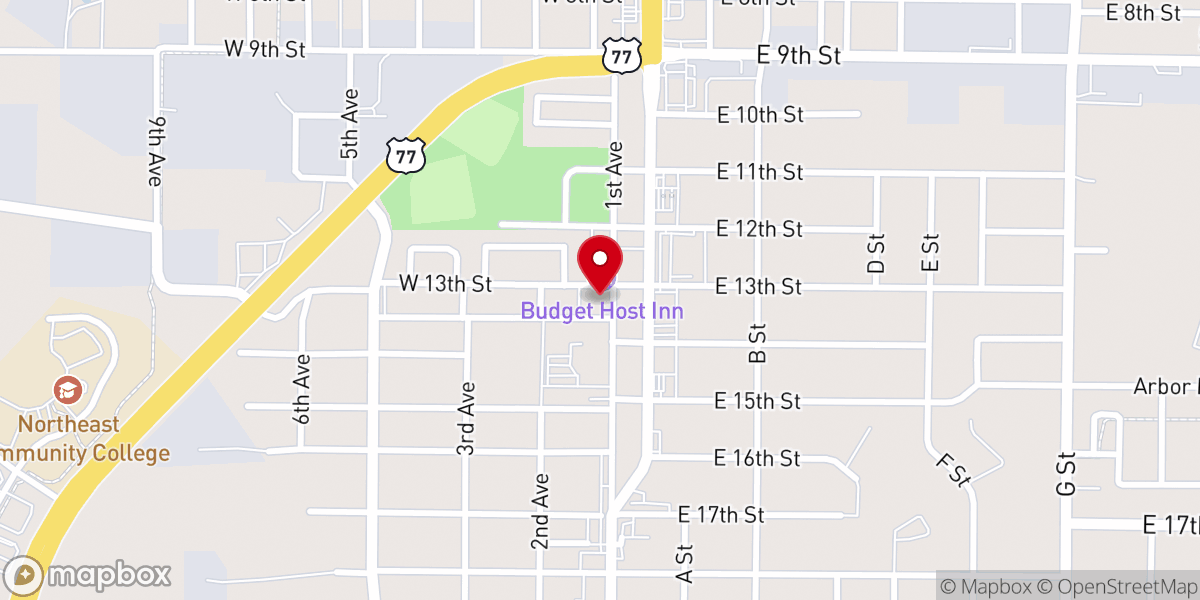 Map showing location of Assembly of God Church