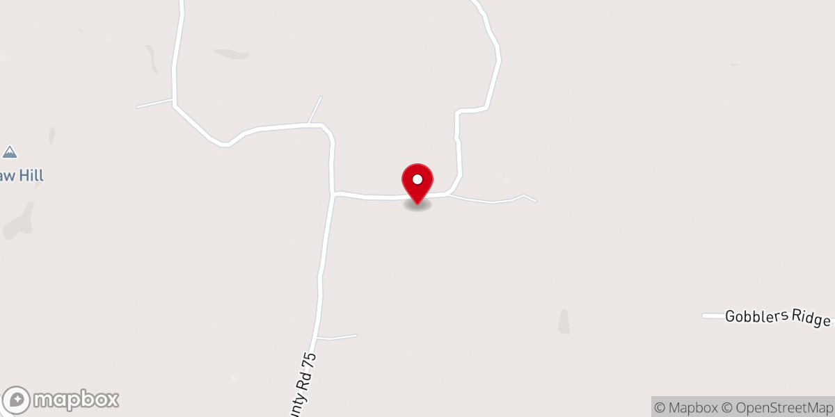 Map showing location of Barren Fork Cumberland Church