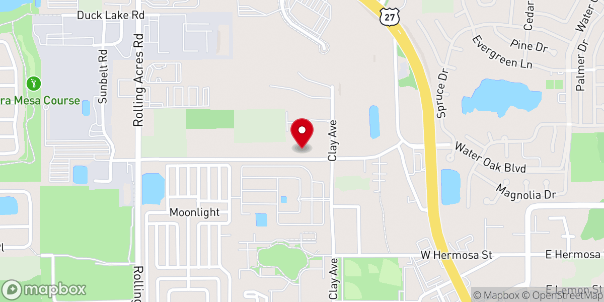 Map showing location of Villages Church of Christ