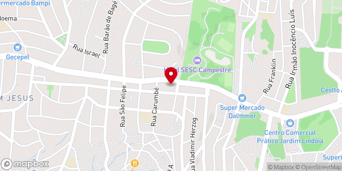 Map showing location of Igreja Seara Porto Alegre