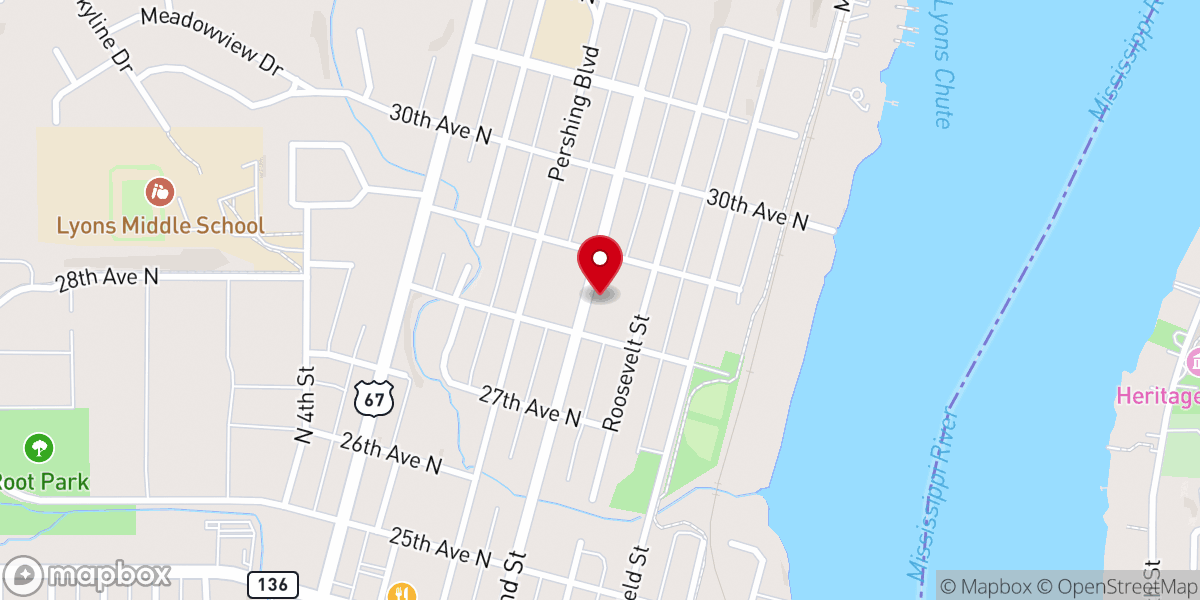 Map showing location of St. Irenaeus Chapel
