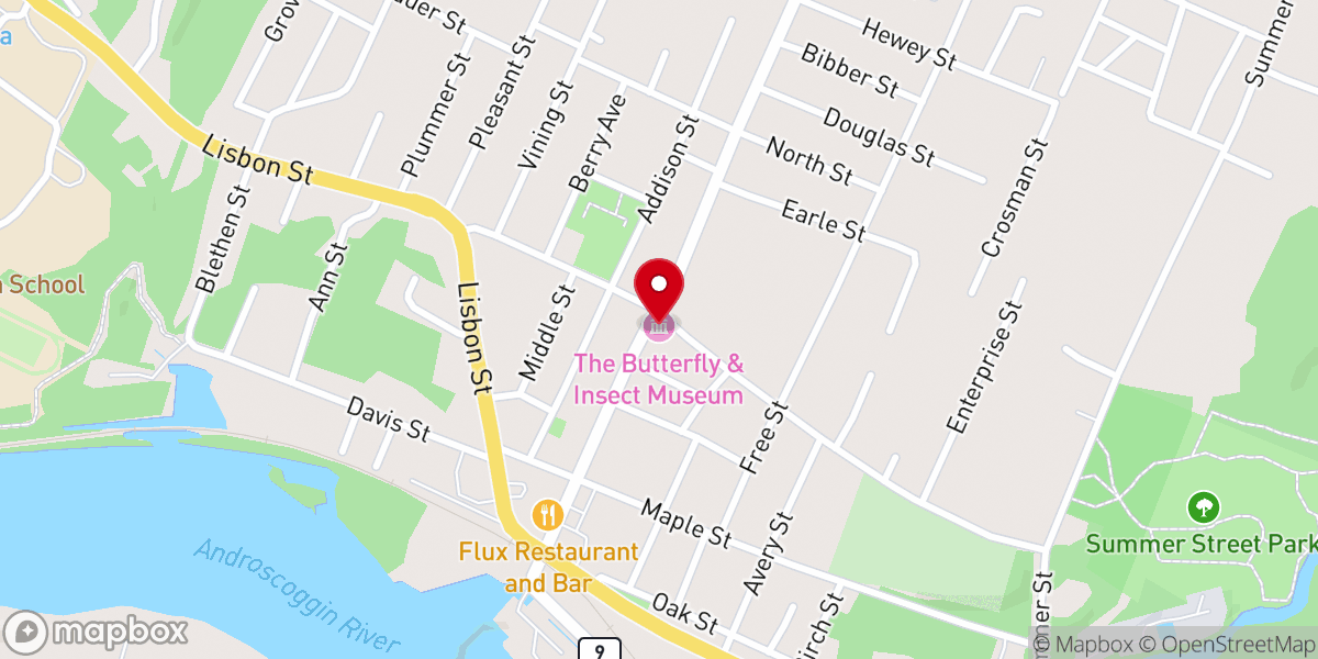 Map showing location of Maine Art Glass Studio