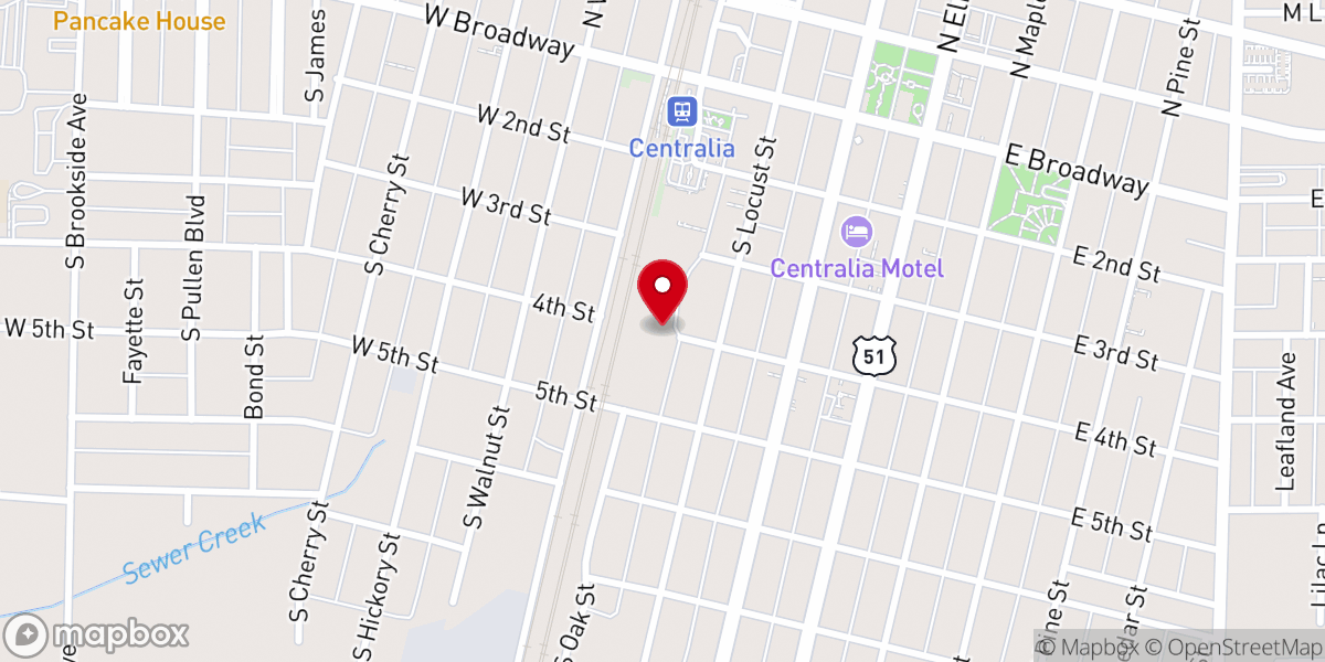 Map showing location of Ricks Chapel African Methodist Episcopal Zion Church
