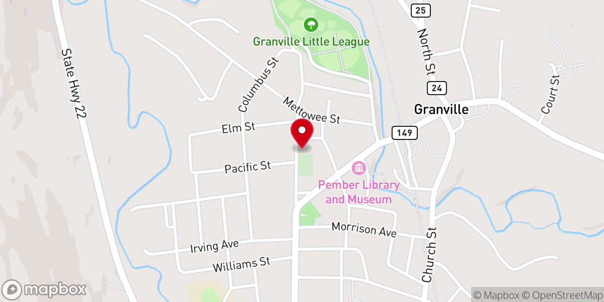 Map showing location of Peniel Presbyterian Church