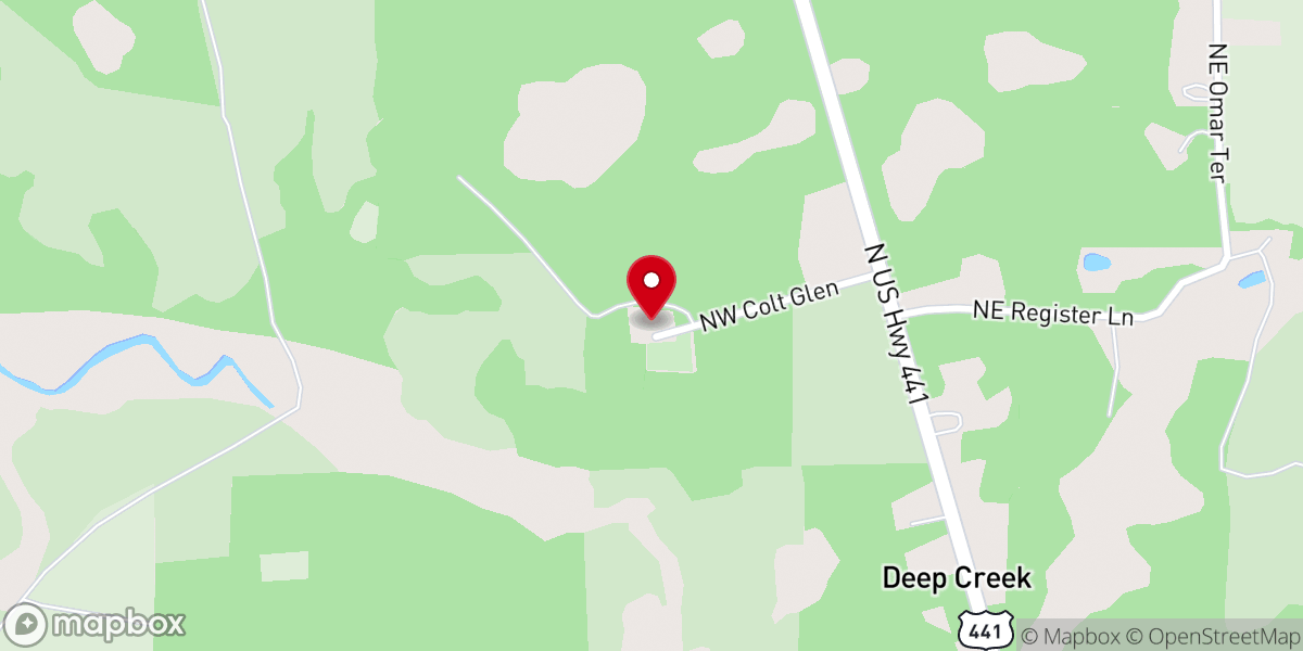 Map showing location of Deep Creek Adventist Church