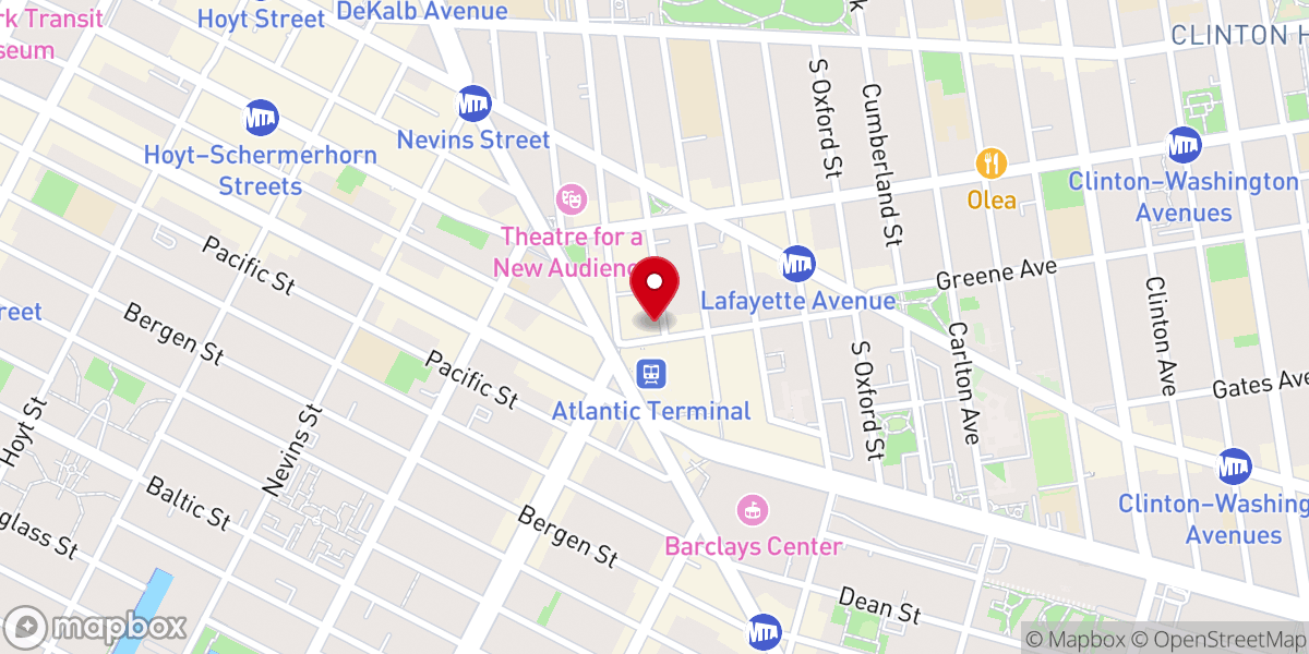 Map showing location of Hanson Place Central United Methodist Church