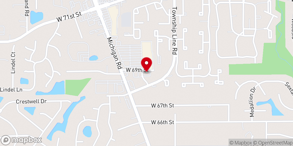 Map showing location of Hope Worship Center