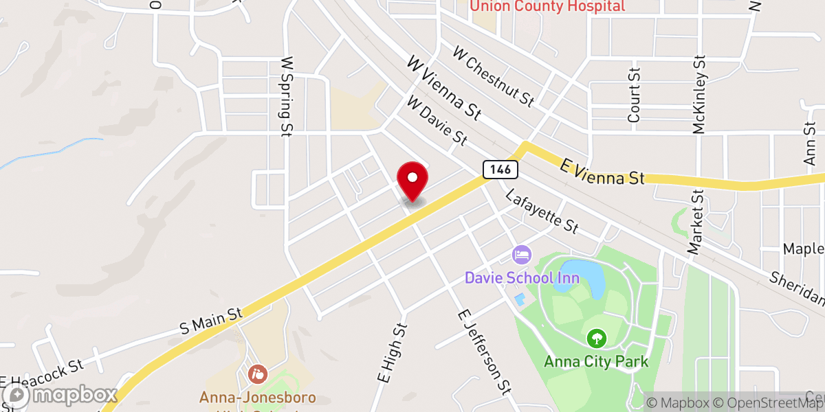 Map showing location of Mount Moriah Lutheran Church