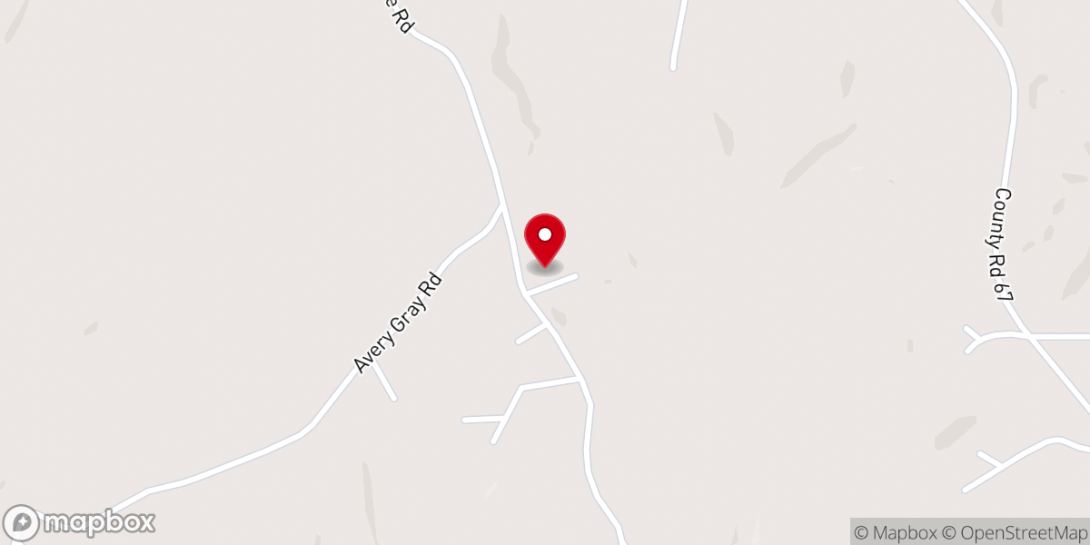 Map showing location of Hartline Church