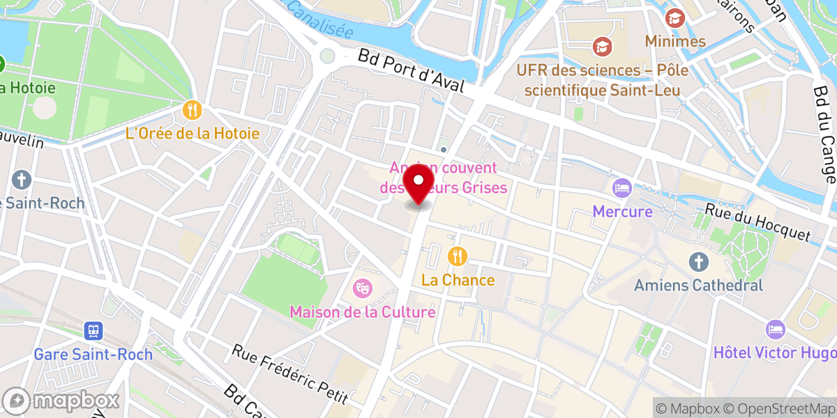 Map showing location of Eglise des Halles