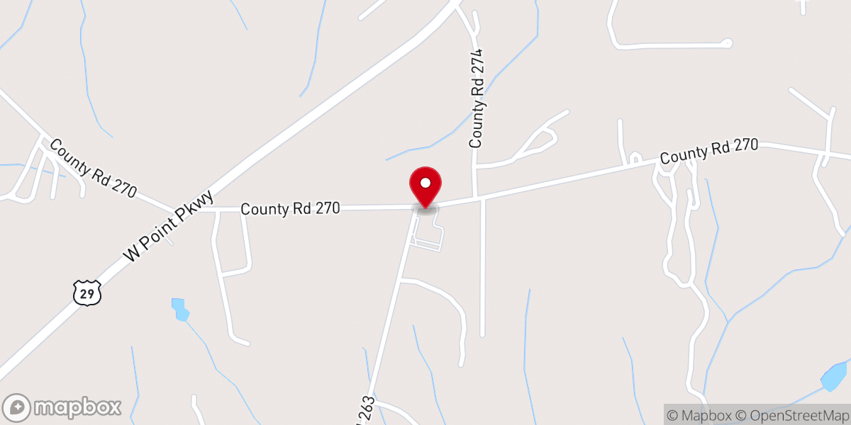Map showing location of The Bridge Church Beulah Assemblies of God