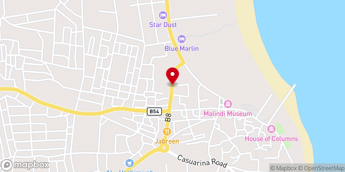 Map showing location of ACK St. Andrew's Cathedral - Diocese of Malindi