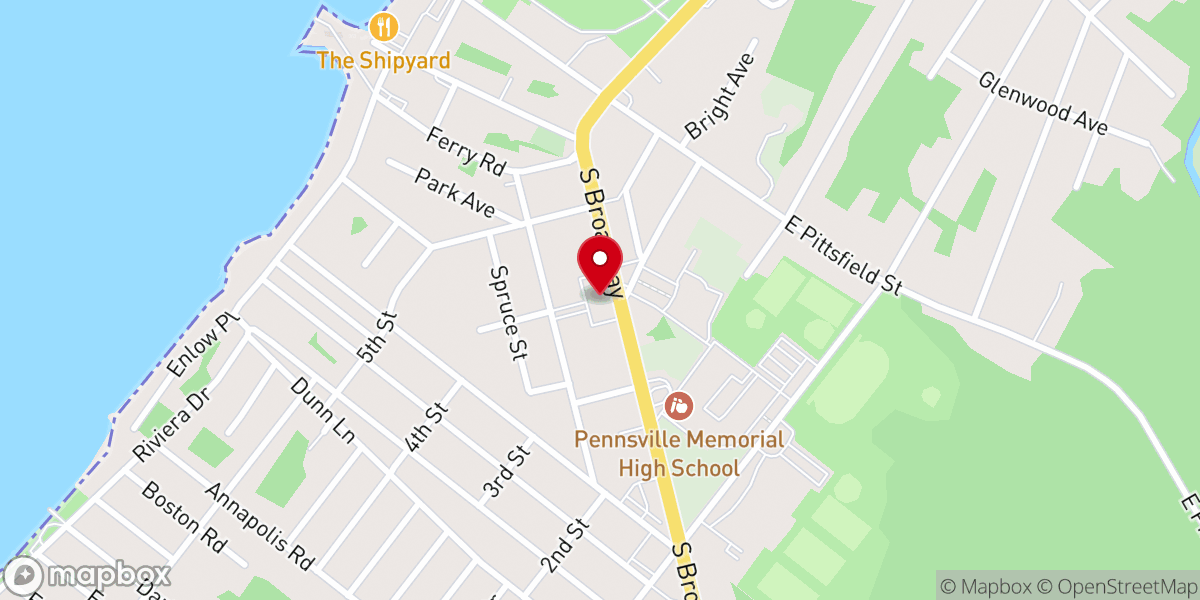 Map showing location of Trinity Methodist Church
