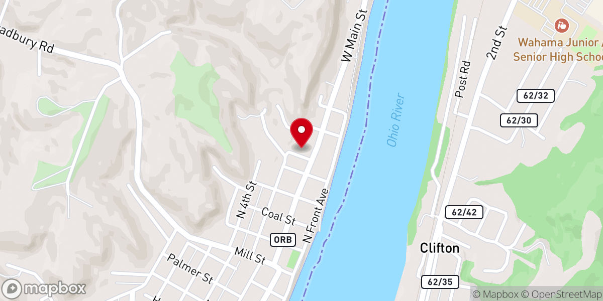 Map showing location of Victory Baptist Church