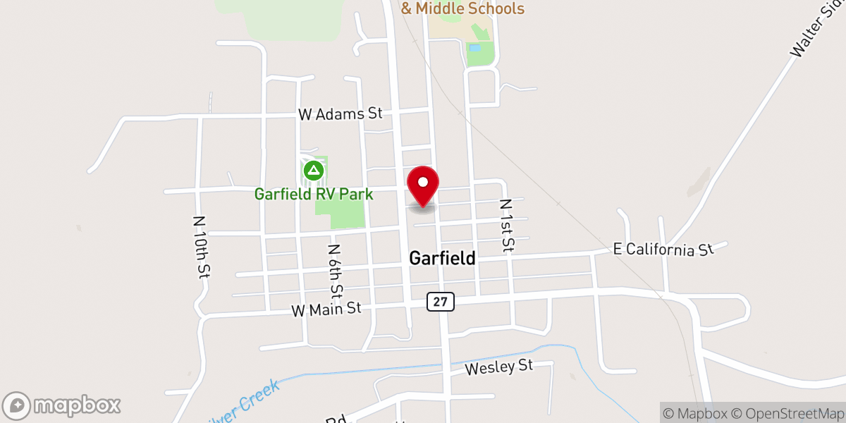 Map showing location of Garfield Christian Fellowship