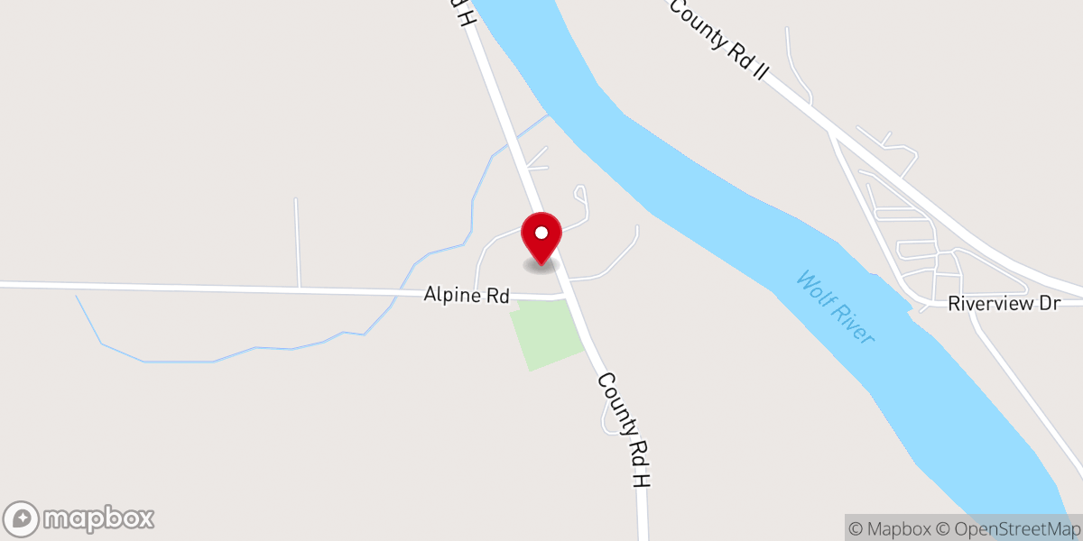 Map showing location of Hope United Church of Christ