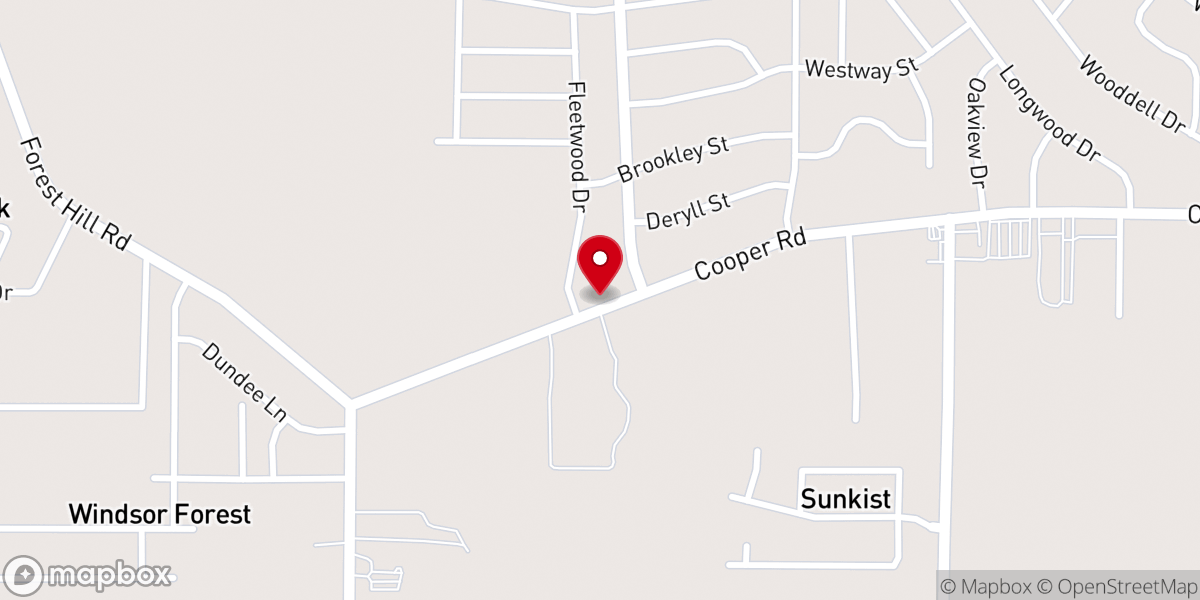 Map showing location of Asbury Congregational Methodist Church