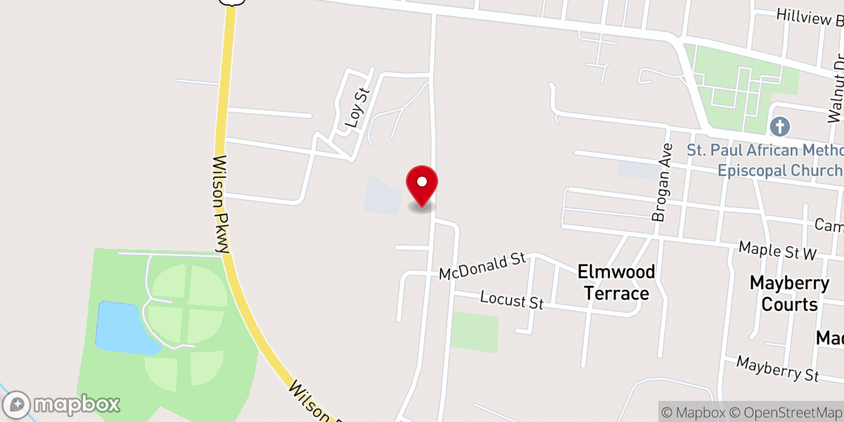 Map showing location of Fayetteville First Seventh-day Adventist Church