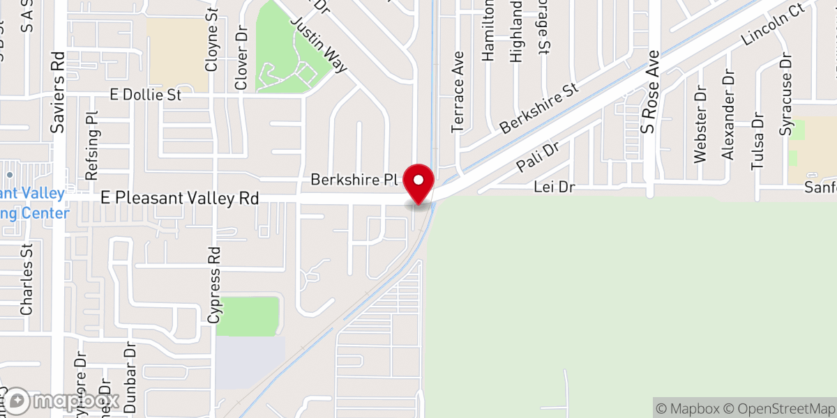 Map showing location of Calvary Missionary Baptist Church