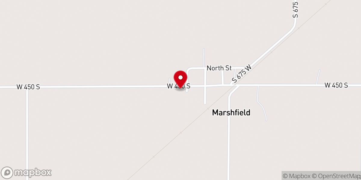 Map showing location of Marshfield Presbyterian Church