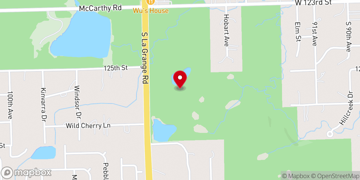 Map showing location of Palos Park Presbyterian Community Church