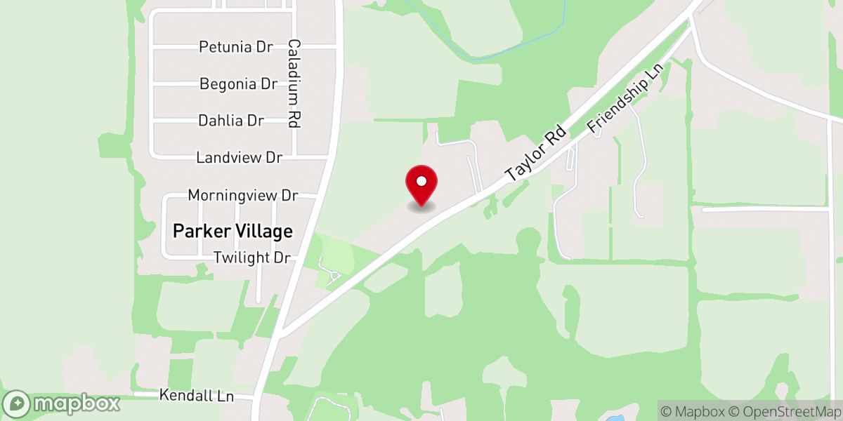 Map showing location of Taylor Baptist Church