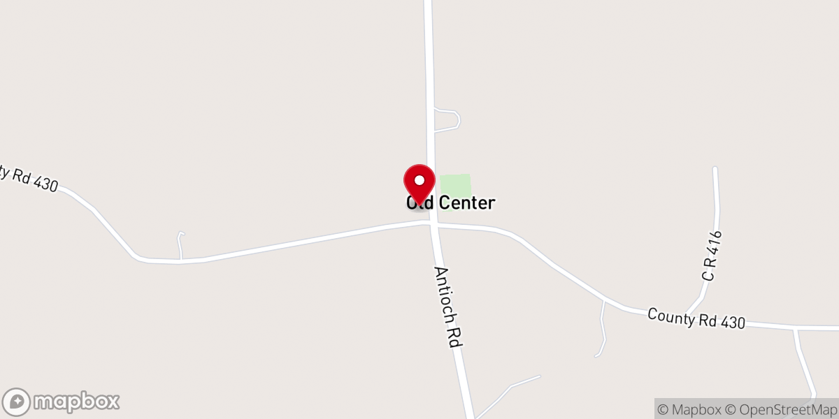 Map showing location of Old Center Baptist Church