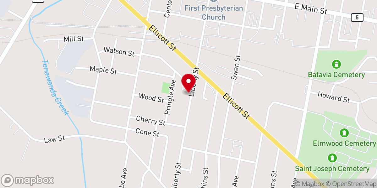 Map showing location of Liberty Center for Youth