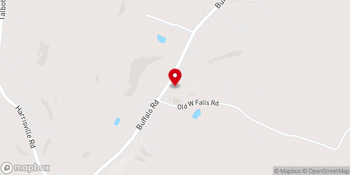 Map showing location of West Falls Christian Community Church