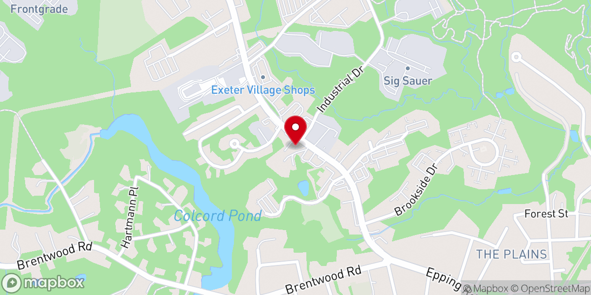 Map showing location of Exeter Community Thrift Shop