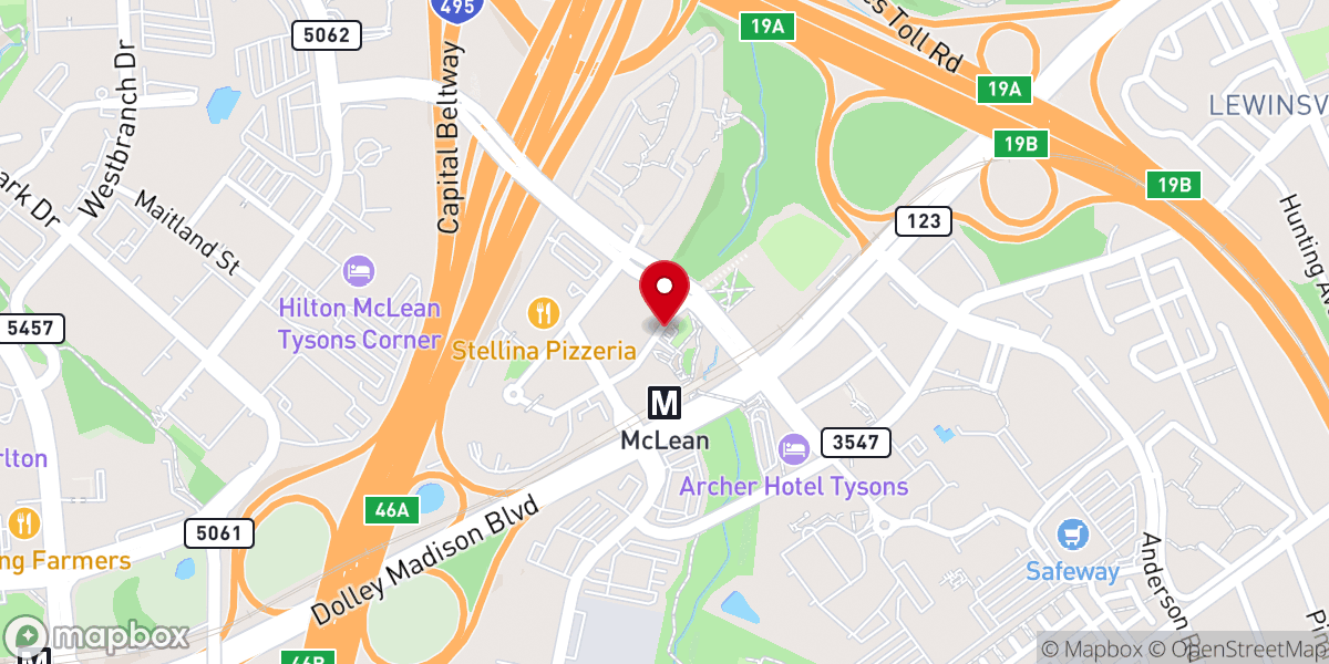 Map showing location of Wegmans