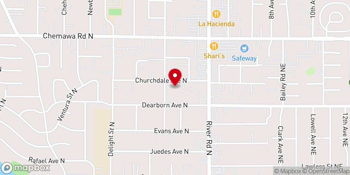 Map showing location of Keizer Community Church