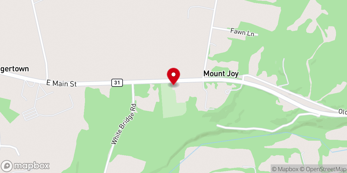 Map showing location of Mt. Joy Covenant Brethren Church