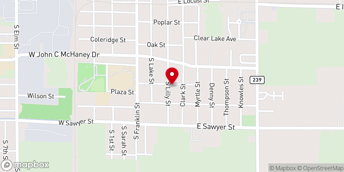 Map showing location of True Light Baptist Church Ministries