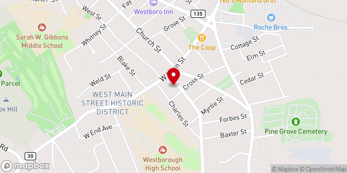 Map showing location of St Luke's Parish Center