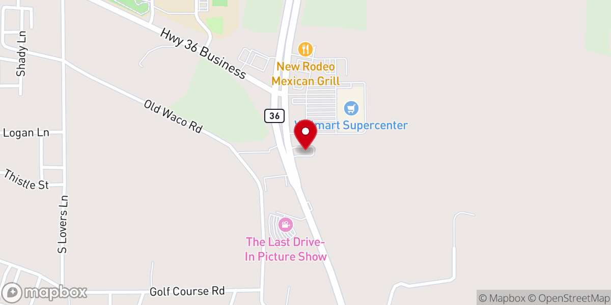 Map showing location of Gateway Baptist Church