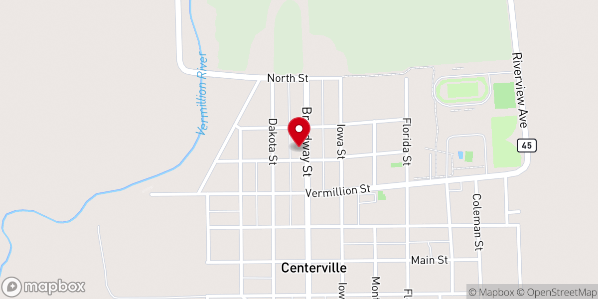 Map showing location of Scandia Lutheran Church