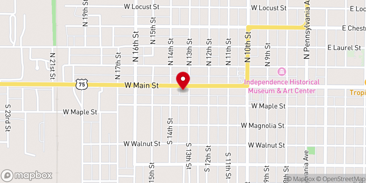 Map showing location of Grace Memorial Methodist Church