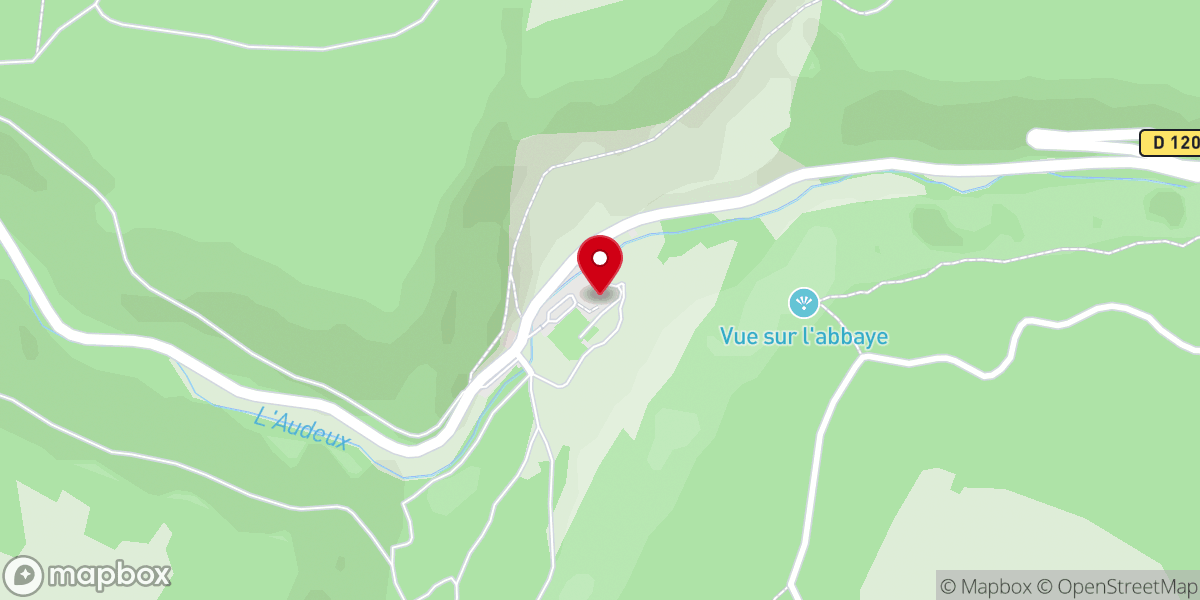 Map showing location of Abbaye de la Grâce-Dieu - communauté Donum De