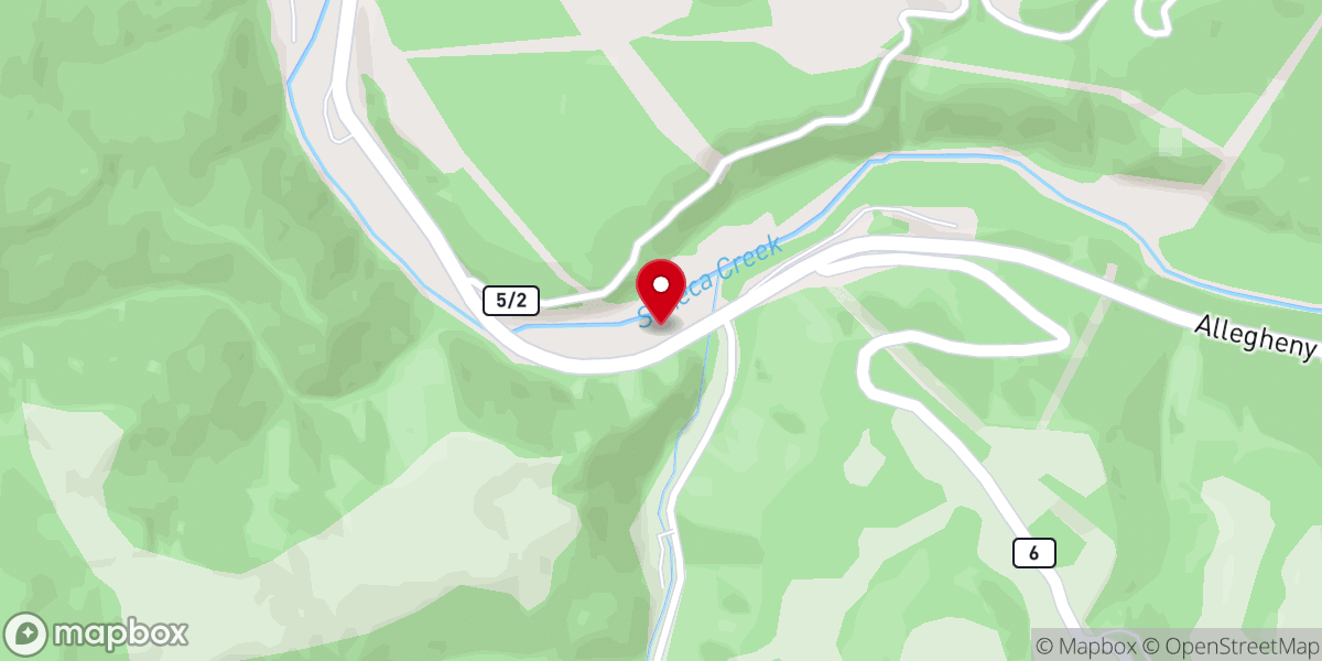 Map showing location of Seneca United Methodist Church