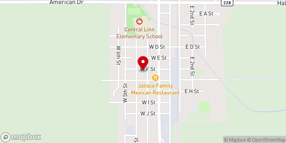 Map showing location of Spirit of the Valley United Methodist Church